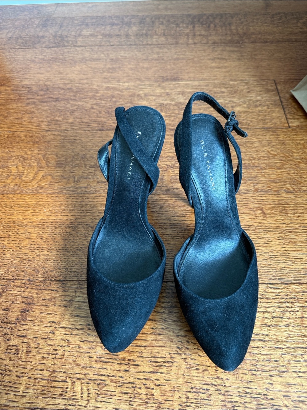 Elie Tahari black platform heels